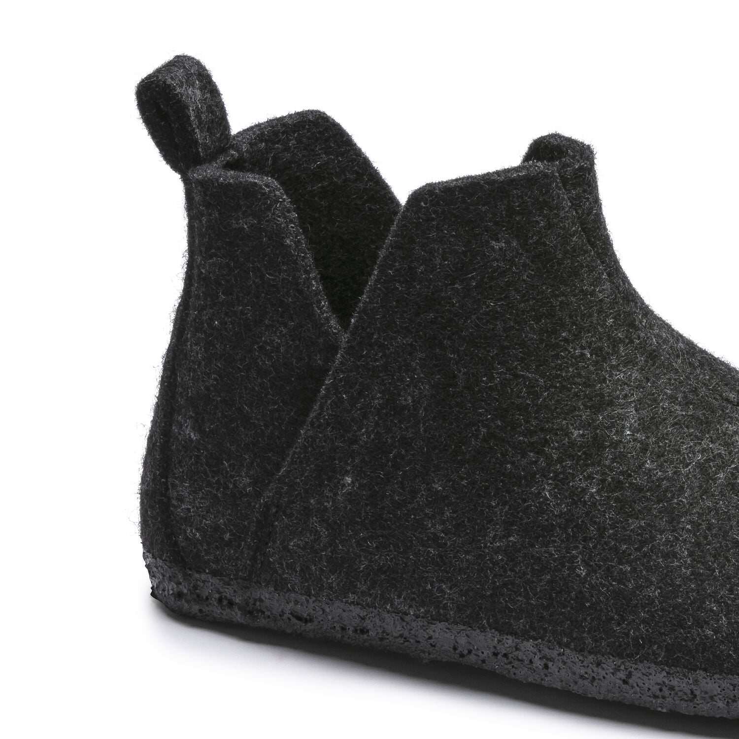 Andermatt - Anthracite Wool Felt Shearling||Andermatt - Feutre de laine et fourrure anthracite