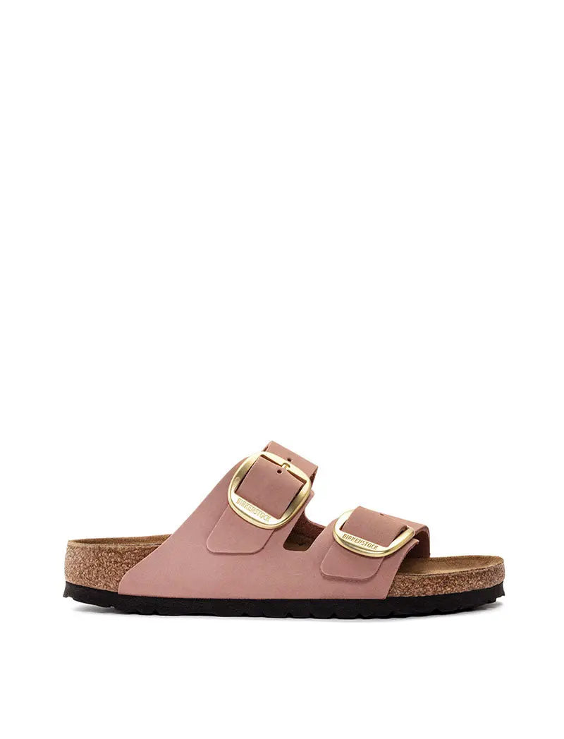 Birkenstock Arizona Big Buckle Nubuck Leather Narrow Sandal Old Rose