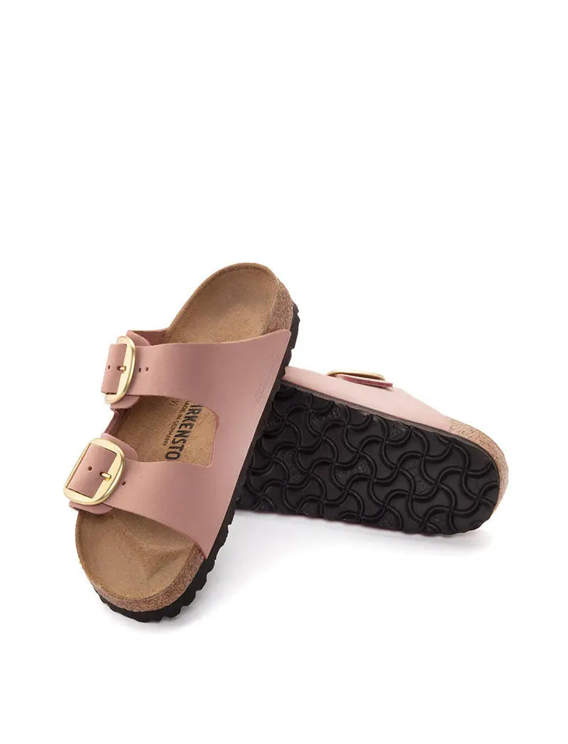 Birkenstock Arizona Big Buckle Nubuck Leather Narrow Sandal Old Rose