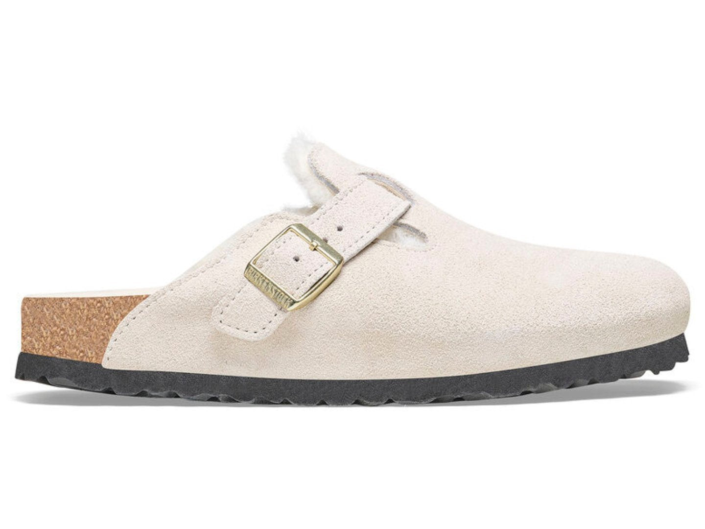 Birkenstock: Boston Shearling in Antique White