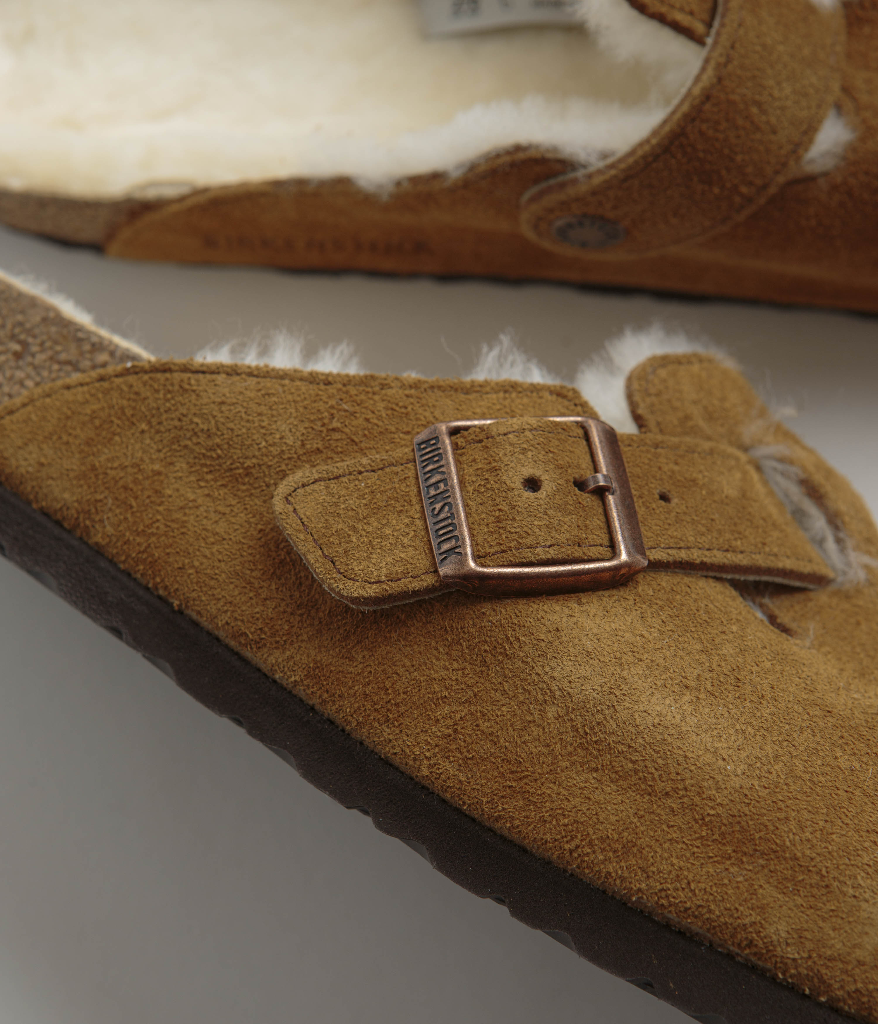 Birkenstock Boston Shearling Sandals - Mink