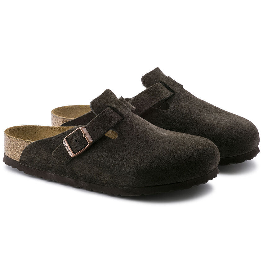 Birkenstock Boston Soft Footbed - Mocha Suede