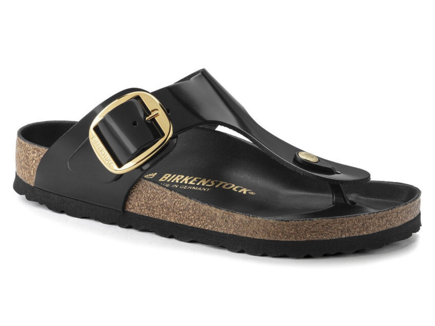 Birkenstock: Gizeh Big Buckle in High Shine Black