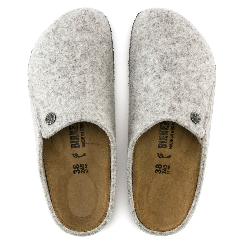 Birkenstock Zermatt Light Grey- Pantofola in Lana Donna