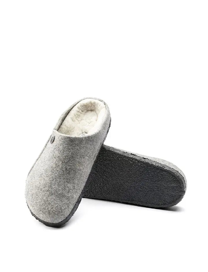 Birkenstock Zermatt Shearling Narrow Slipper Light Grey