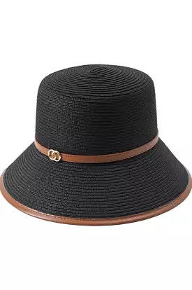 Black Flat Top Bucket Hat