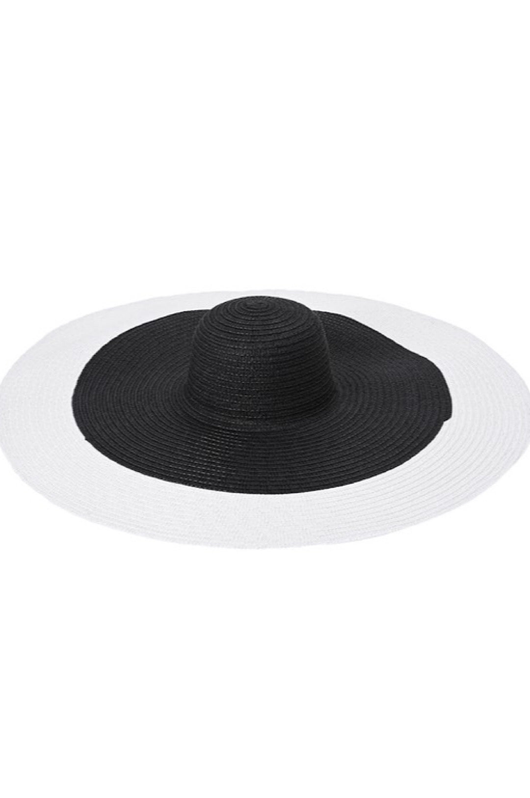 Black White Wide Brim Summer Hat