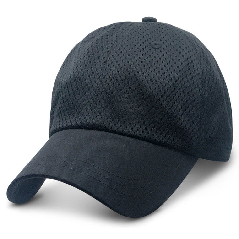 Black Wicking Soft Mesh - Unstructured Baseball Cap