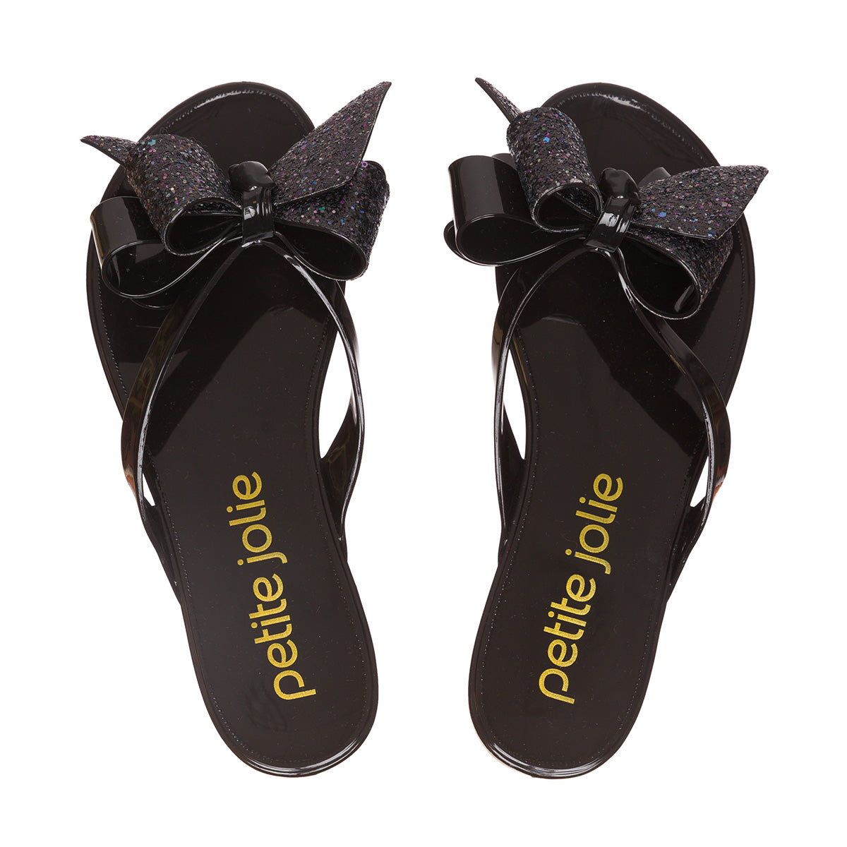 Bling Black Bow Sandal