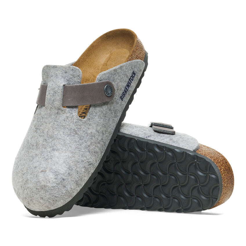 Boston - Light gray felt leather