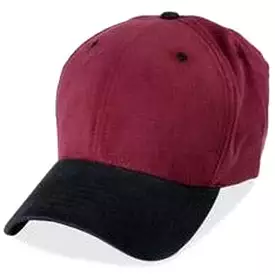 Burgundy with Black Visor - Structured Baseball Cap