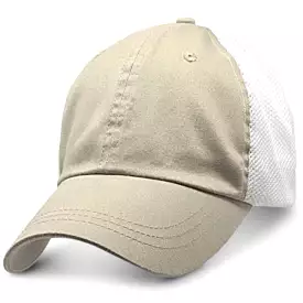 Cream Partial Soft Mesh - Unstructured Baseball Cap