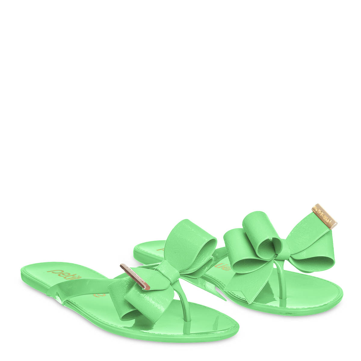 Emerald Green Big Bow Sandals