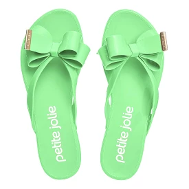 Emerald Green Big Bow Sandals