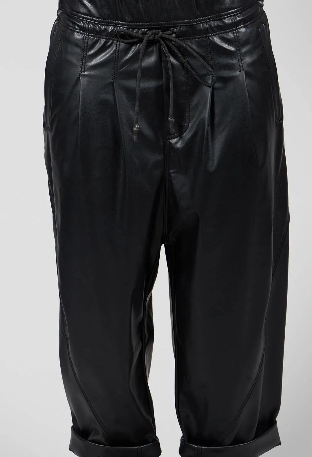 Faux Leather Pant in Black