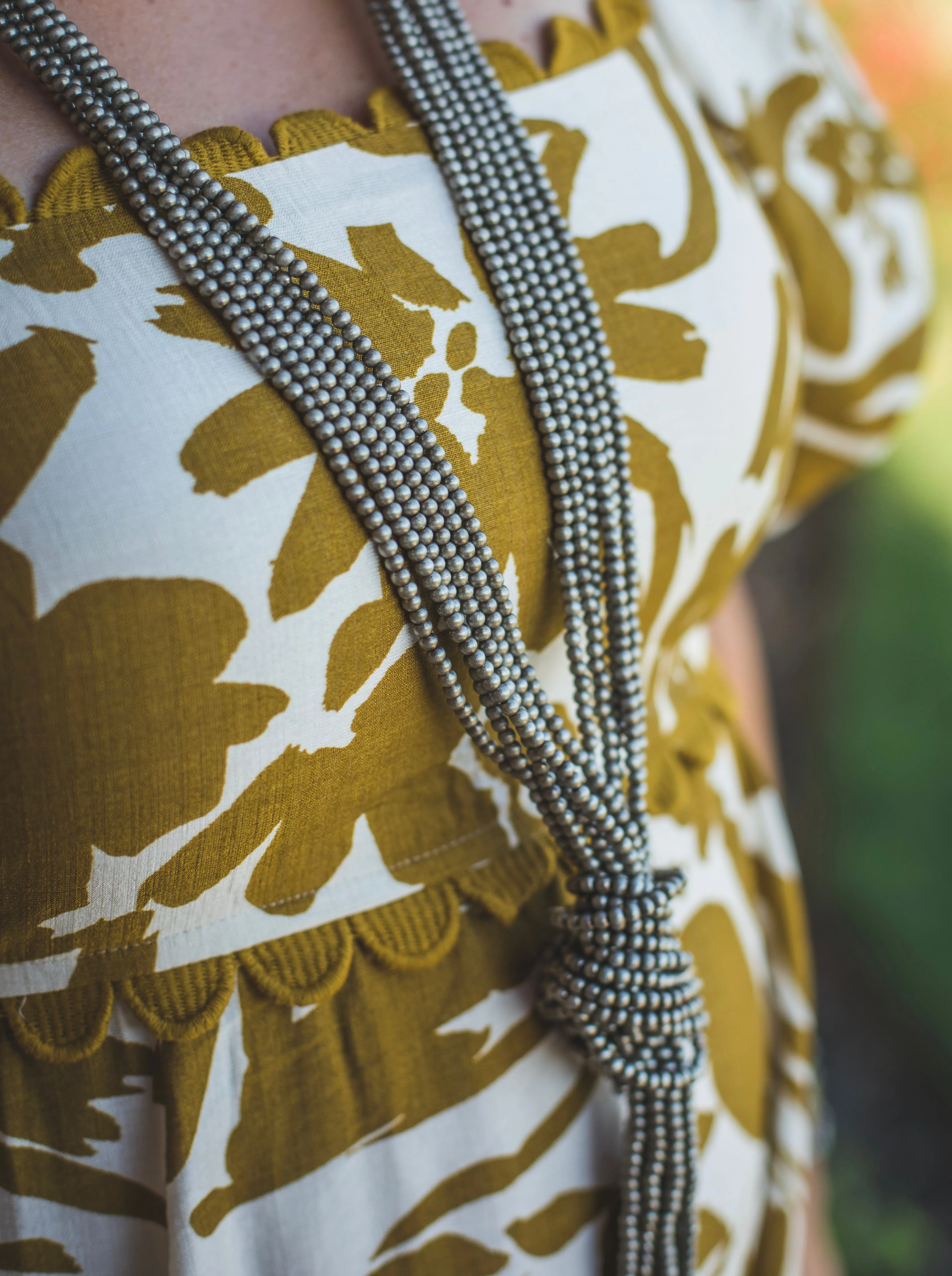 Faux Pearl Multi Strand Necklace