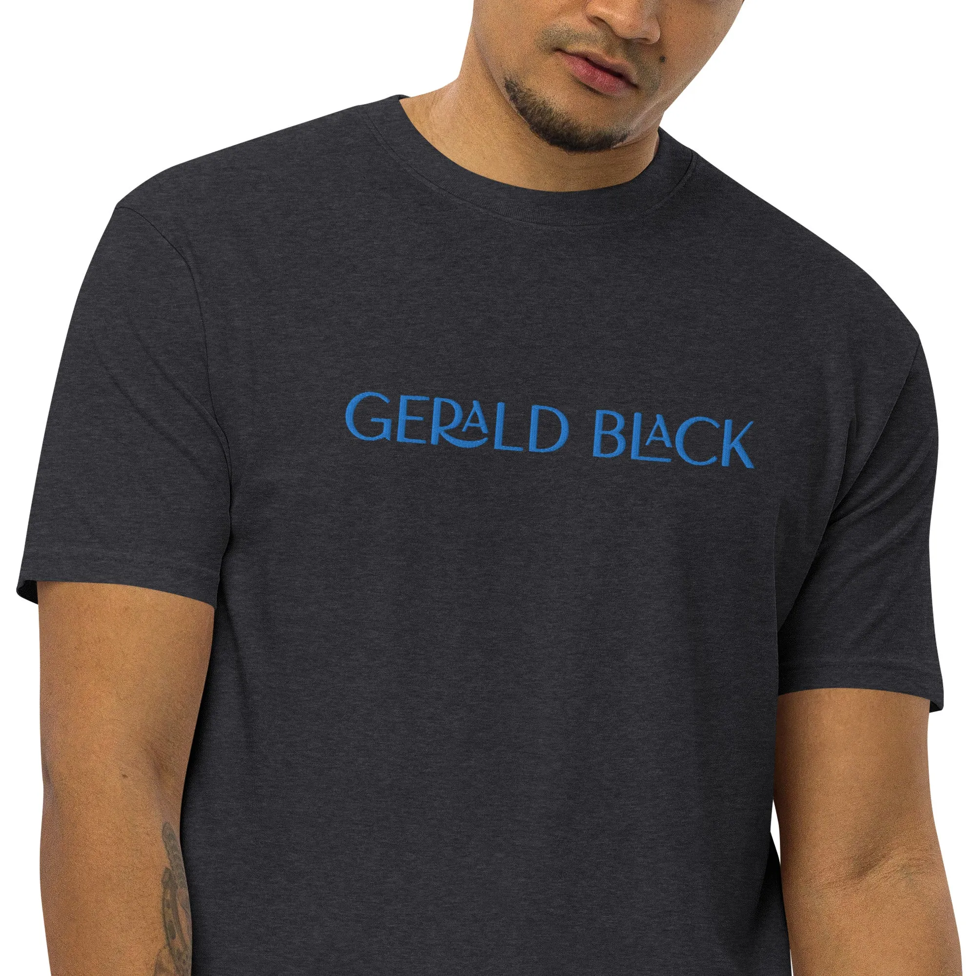 Gerald Black Premium Heavyweight Black Statement T-Shirt for Men