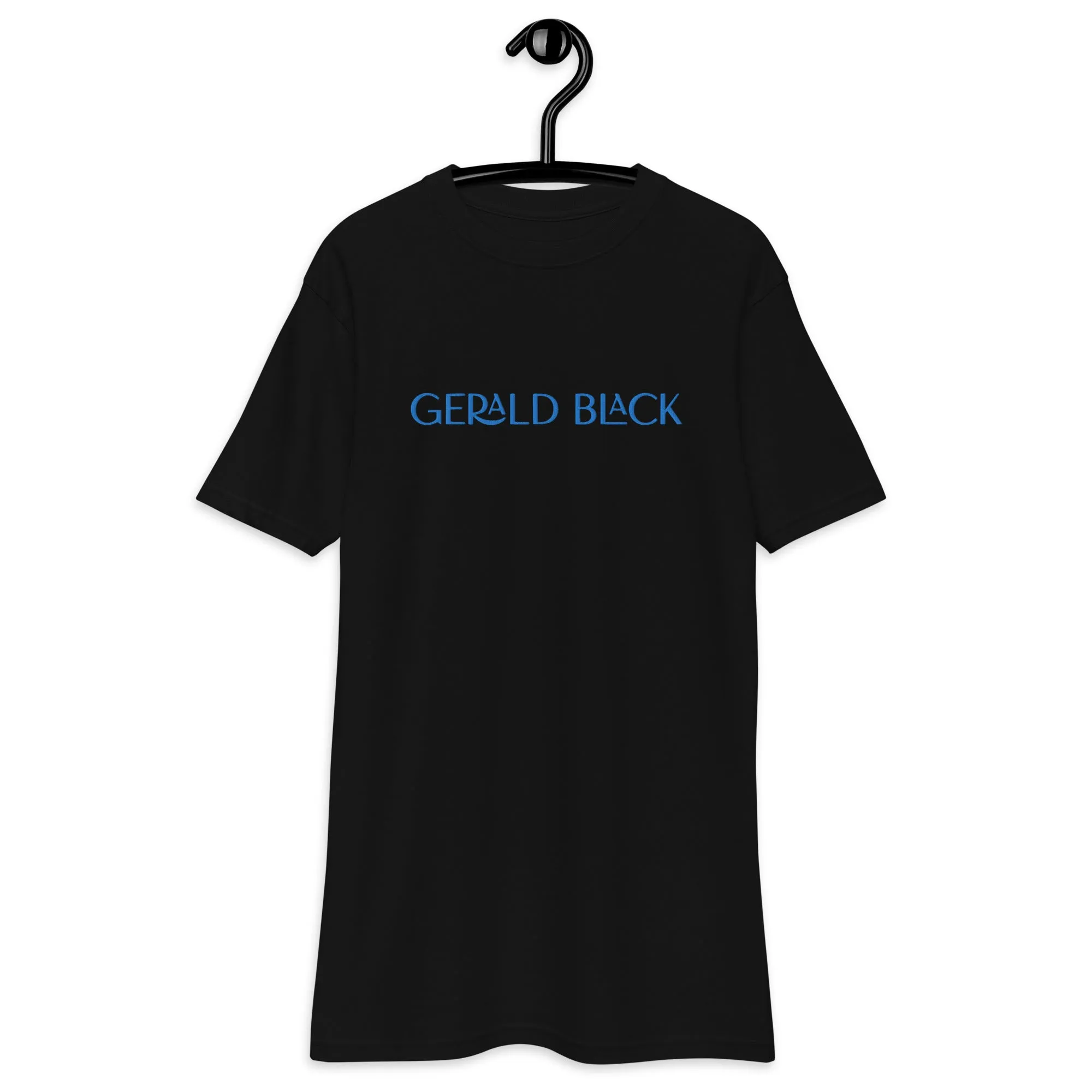 Gerald Black Premium Heavyweight Black Statement T-Shirt for Men