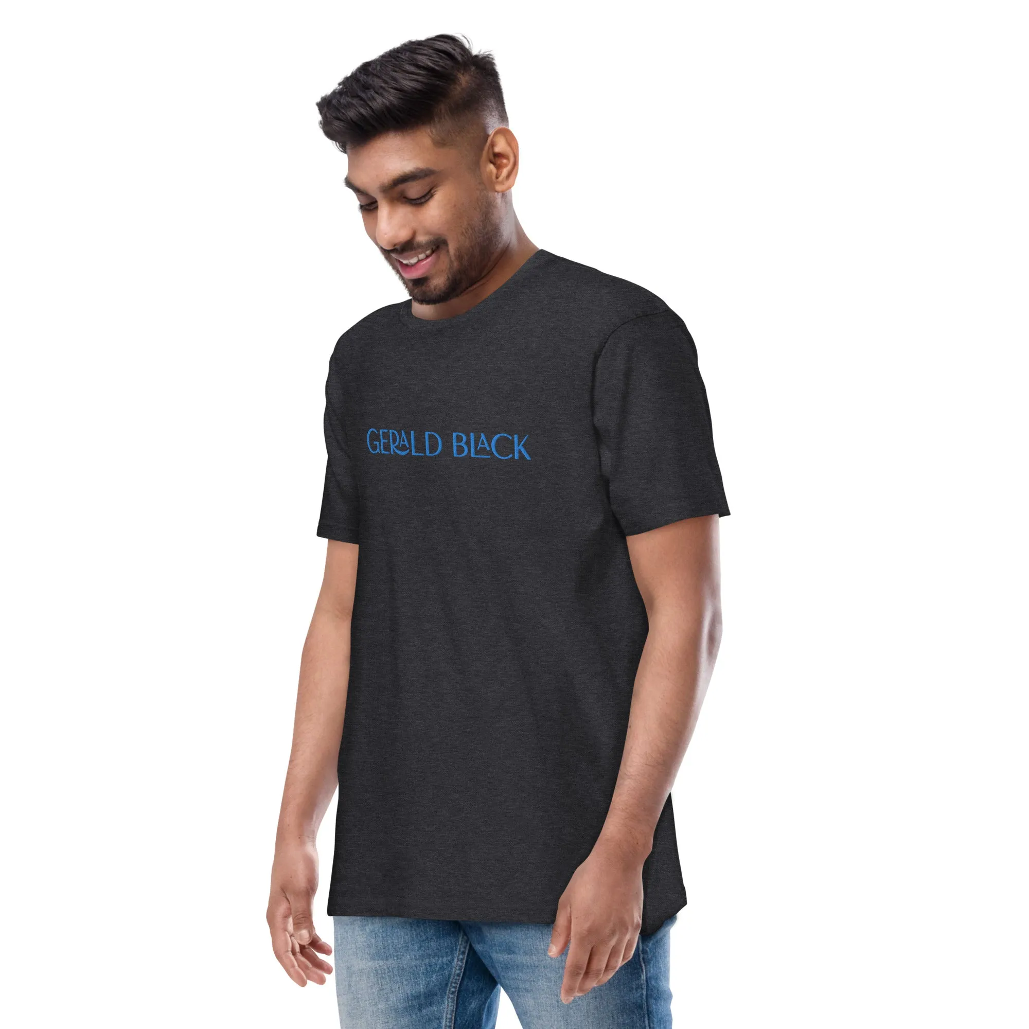 Gerald Black Premium Heavyweight Black Statement T-Shirt for Men