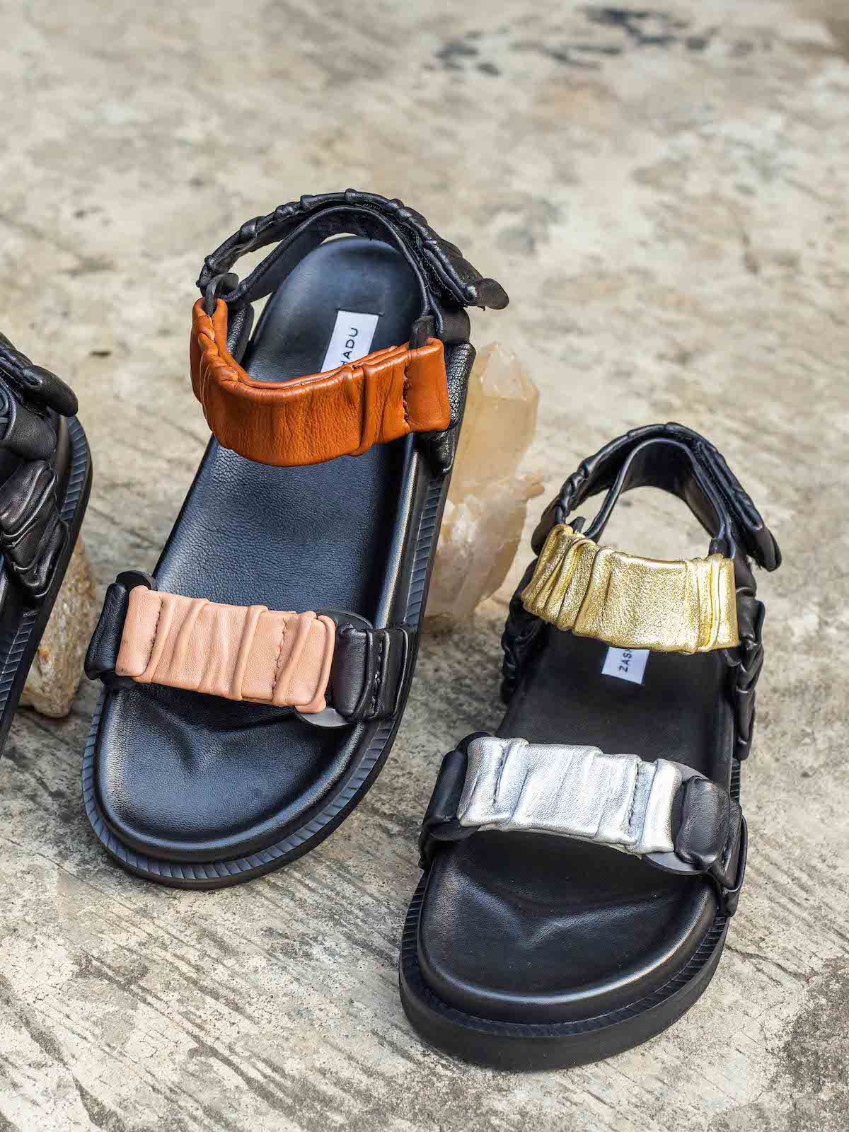 Gold & Silver Avery Sandals