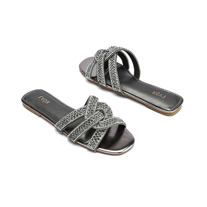 Knotted Straps Slip-on Sandal MY 341