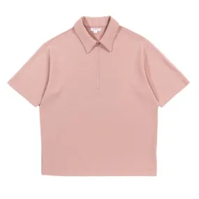 LADY WHITE CO. HALF ZIP POLO PINK GLASS