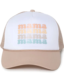 Mama Two Tone Hat - Beige