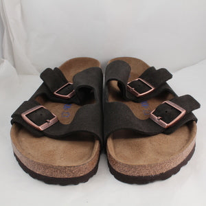 Mens Birkenstock Arizona Two Strap Mocca Suede