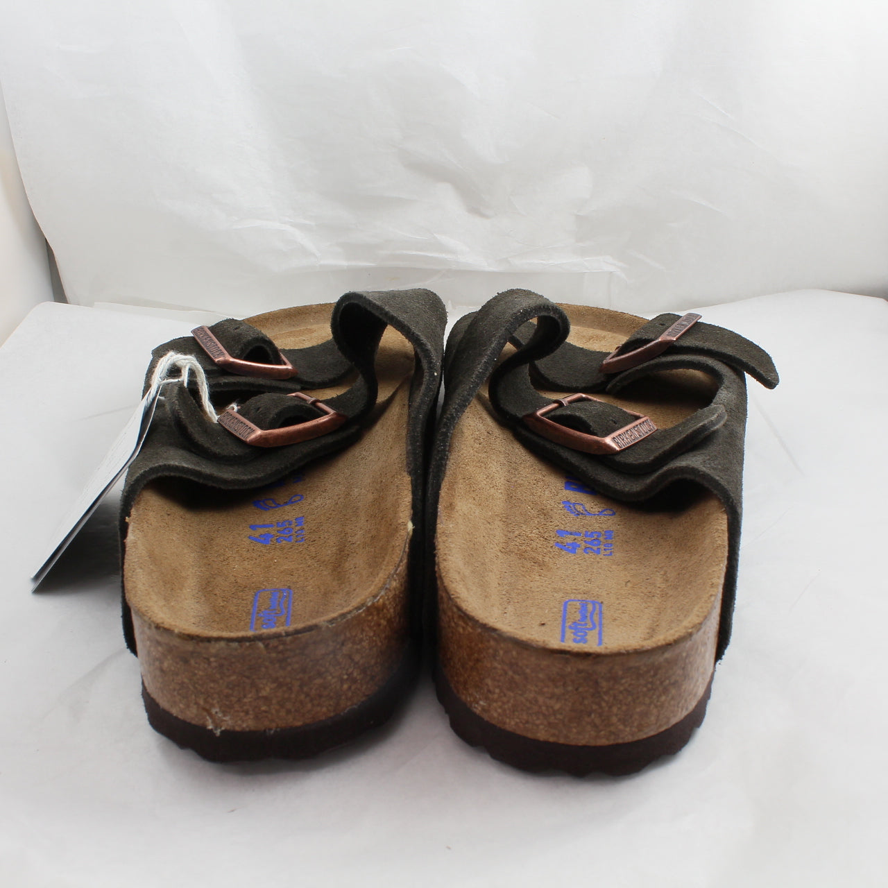 Mens Birkenstock Arizona Two Strap Mocca Suede