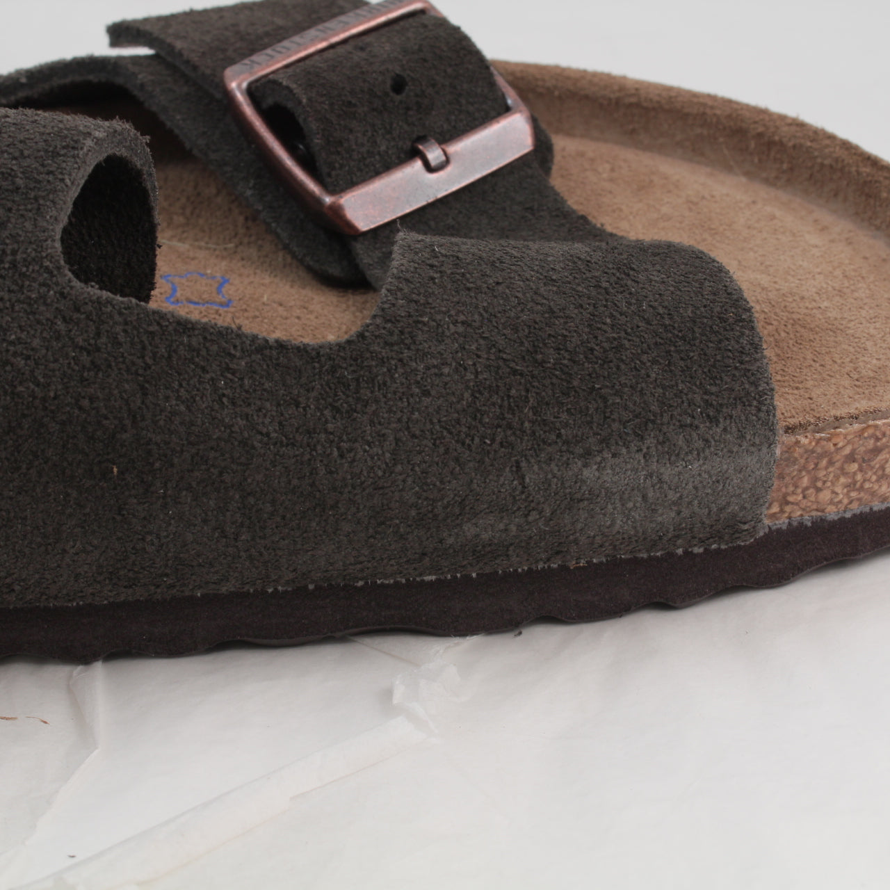 Mens Birkenstock Arizona Two Strap Mocca Suede