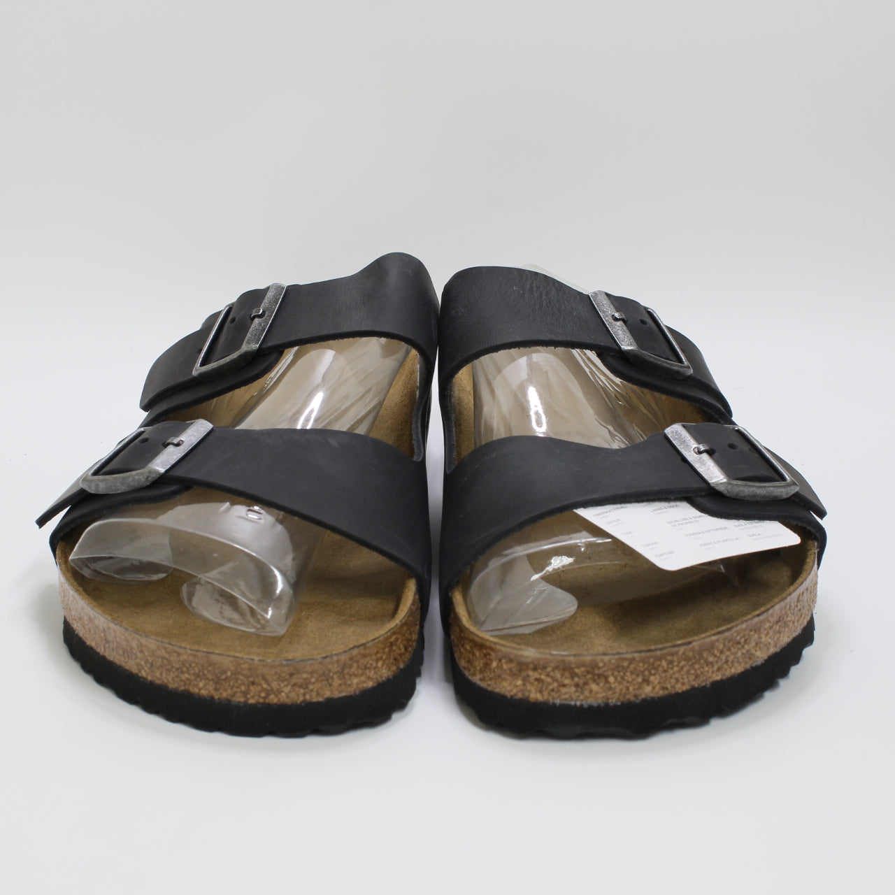 Mens Birkenstock Arizona Two Strap Oiled Black Leather