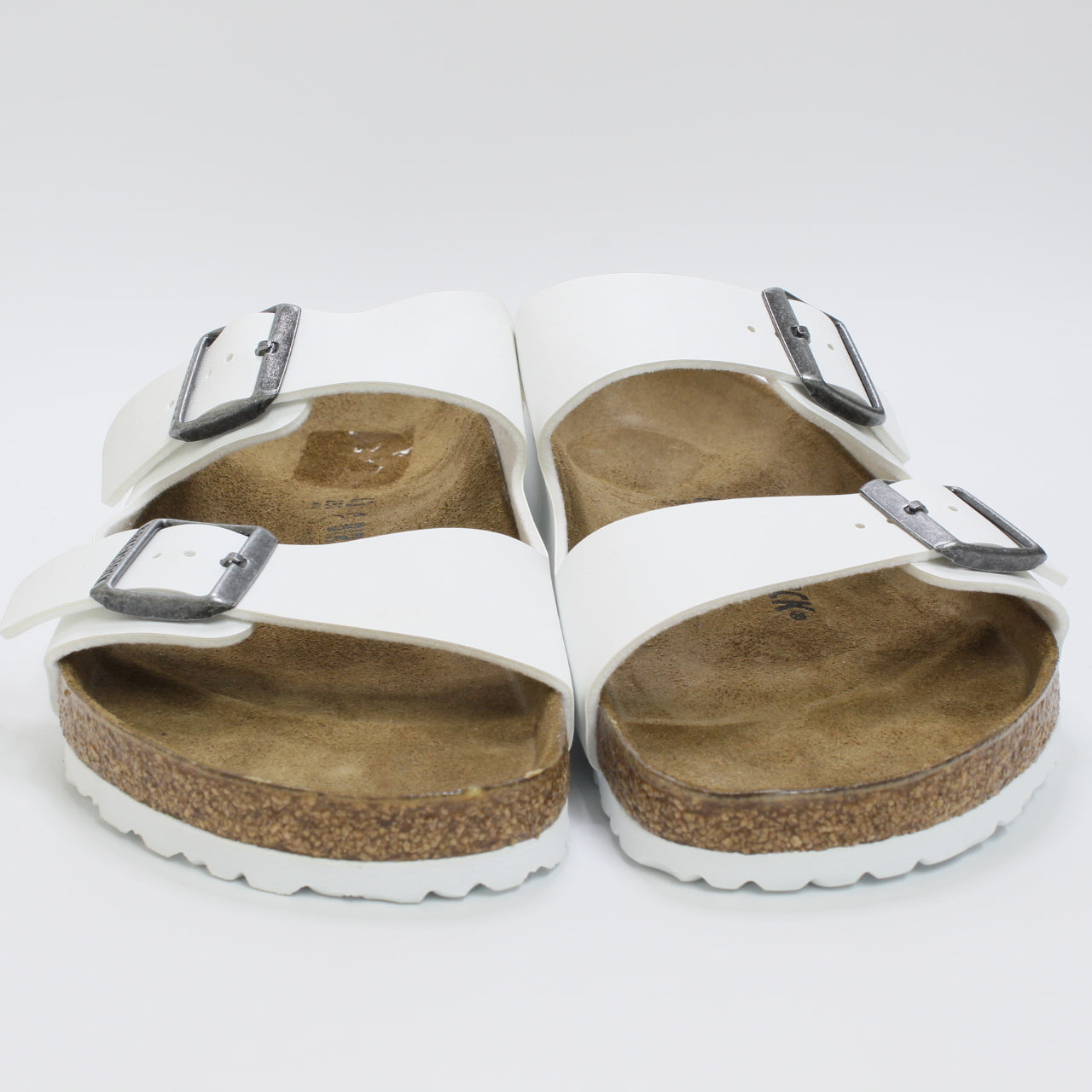 Mens Birkenstock Arizona Two Strap White Birko