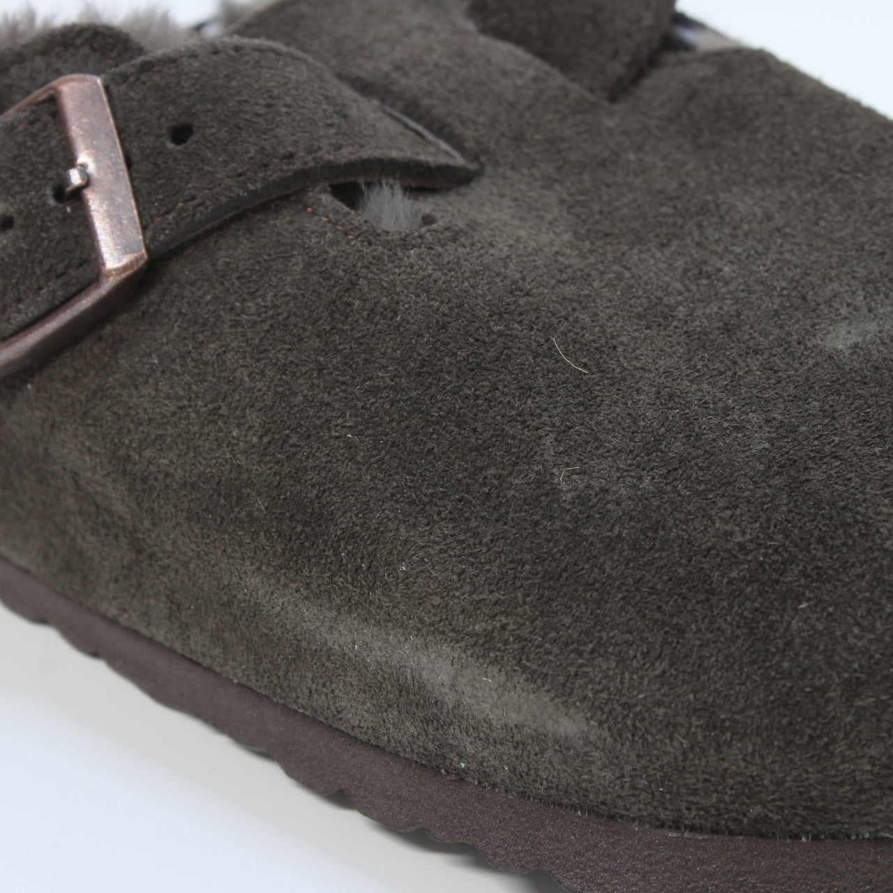 Mens Birkenstock Boston Shearling Clogs Mocca