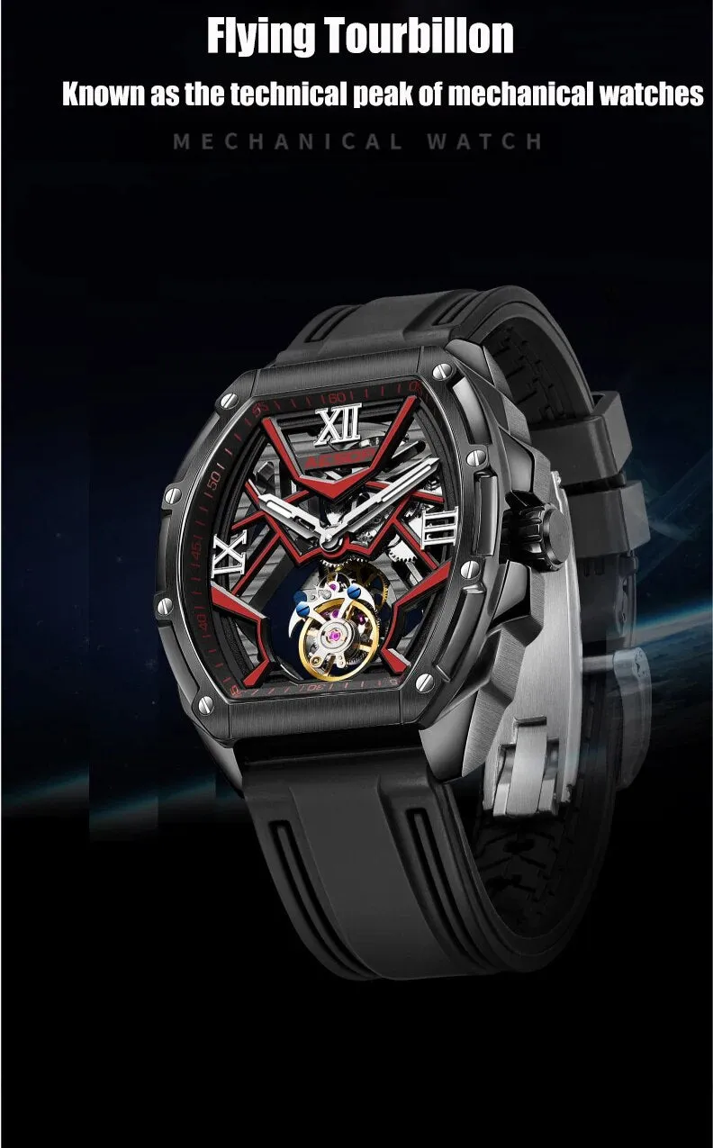 Men's Luxury Double-sided Hollow Luminous Tourbillon Mechanical Watch