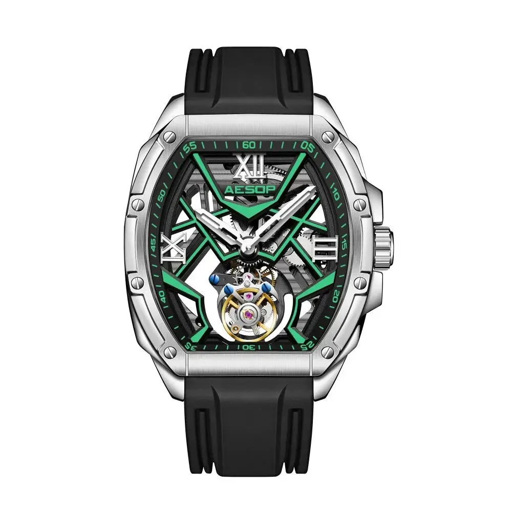 Men's Luxury Double-sided Hollow Luminous Tourbillon Mechanical Watch