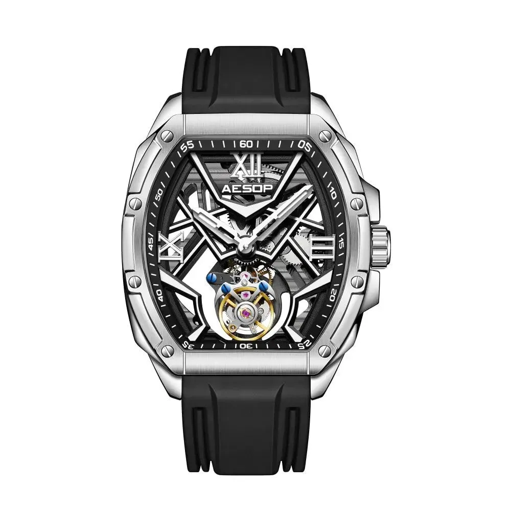 Men's Luxury Double-sided Hollow Luminous Tourbillon Mechanical Watch