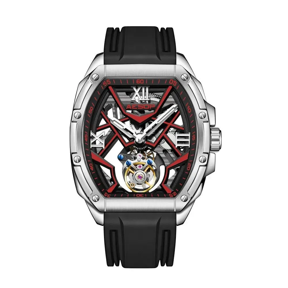 Men's Luxury Double-sided Hollow Luminous Tourbillon Mechanical Watch