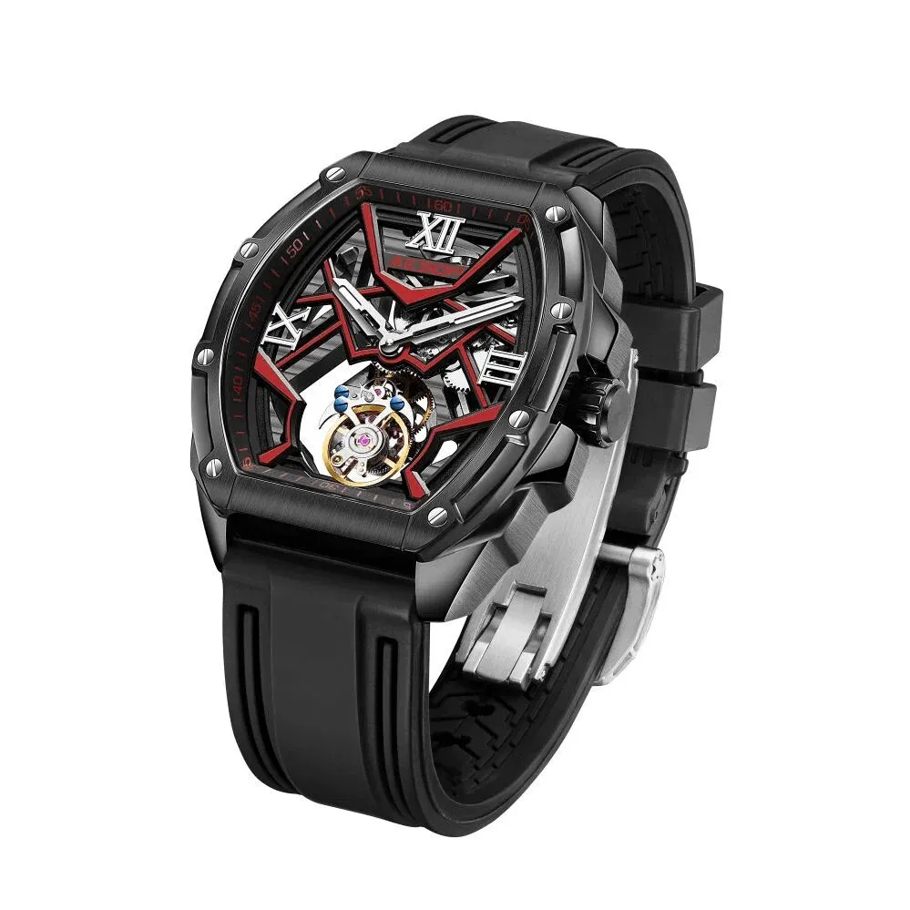 Men's Luxury Double-sided Hollow Luminous Tourbillon Mechanical Watch