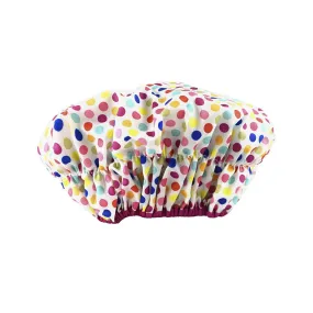 New Women's Fashion Mold Resistant Lined Shower Cap, Waterproof Exterior, PEVA Lining, Mold and Mildew Resistant, Oversized Desi