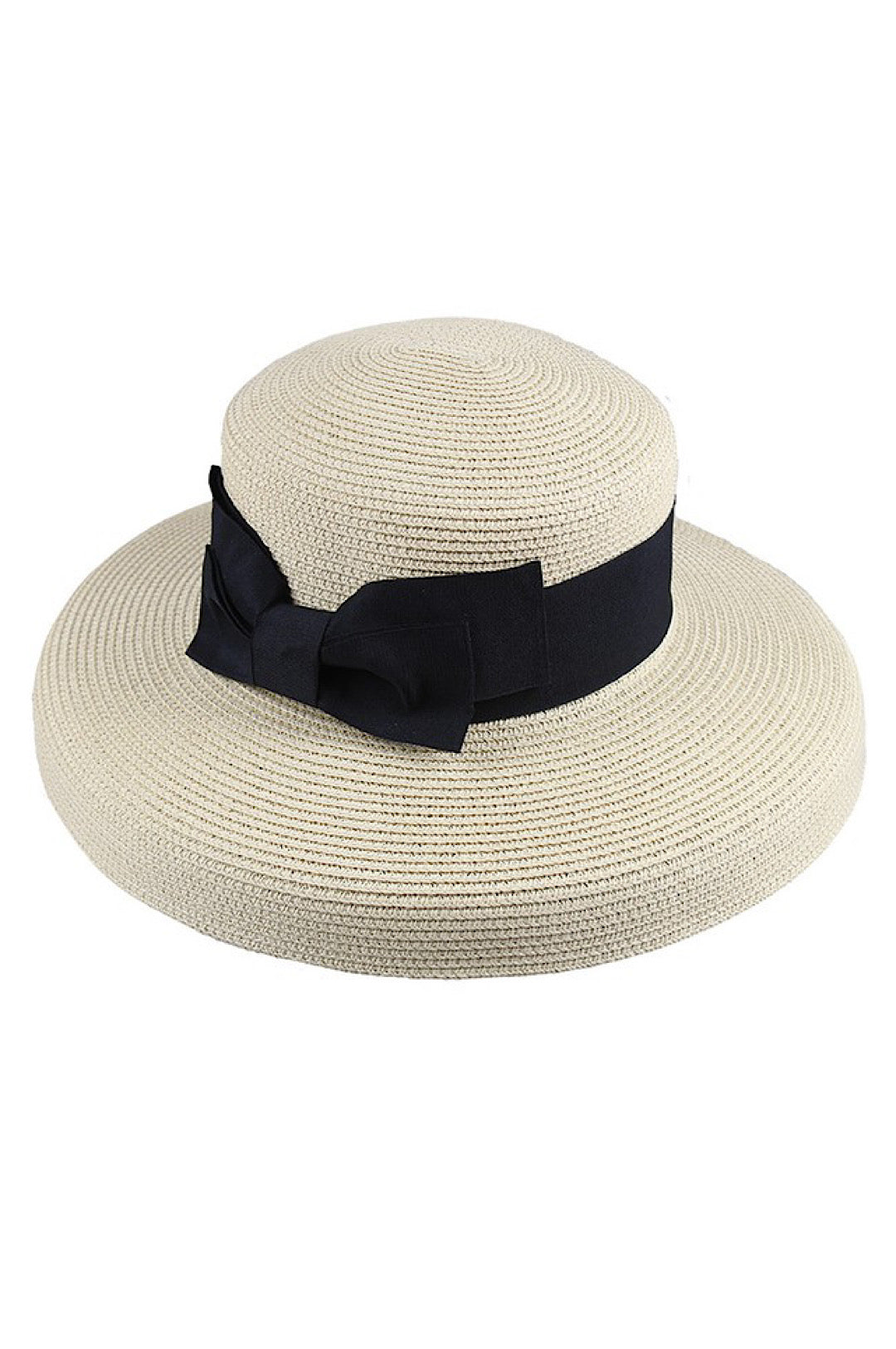 Oatmeal Black Bell Brim Hat