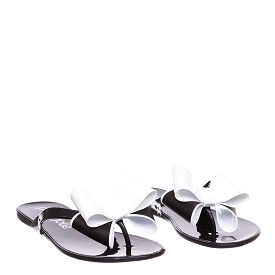 Preto / Branco ( Black & White) Bow sandals