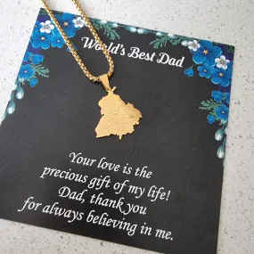 Punjab State Necklace with Cities-Father's day Gift