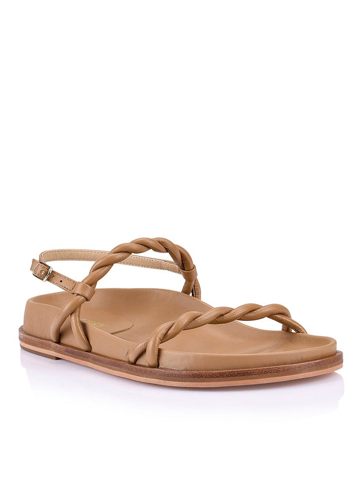 Rebekha Footbed Sandals - Soft Tan Leather