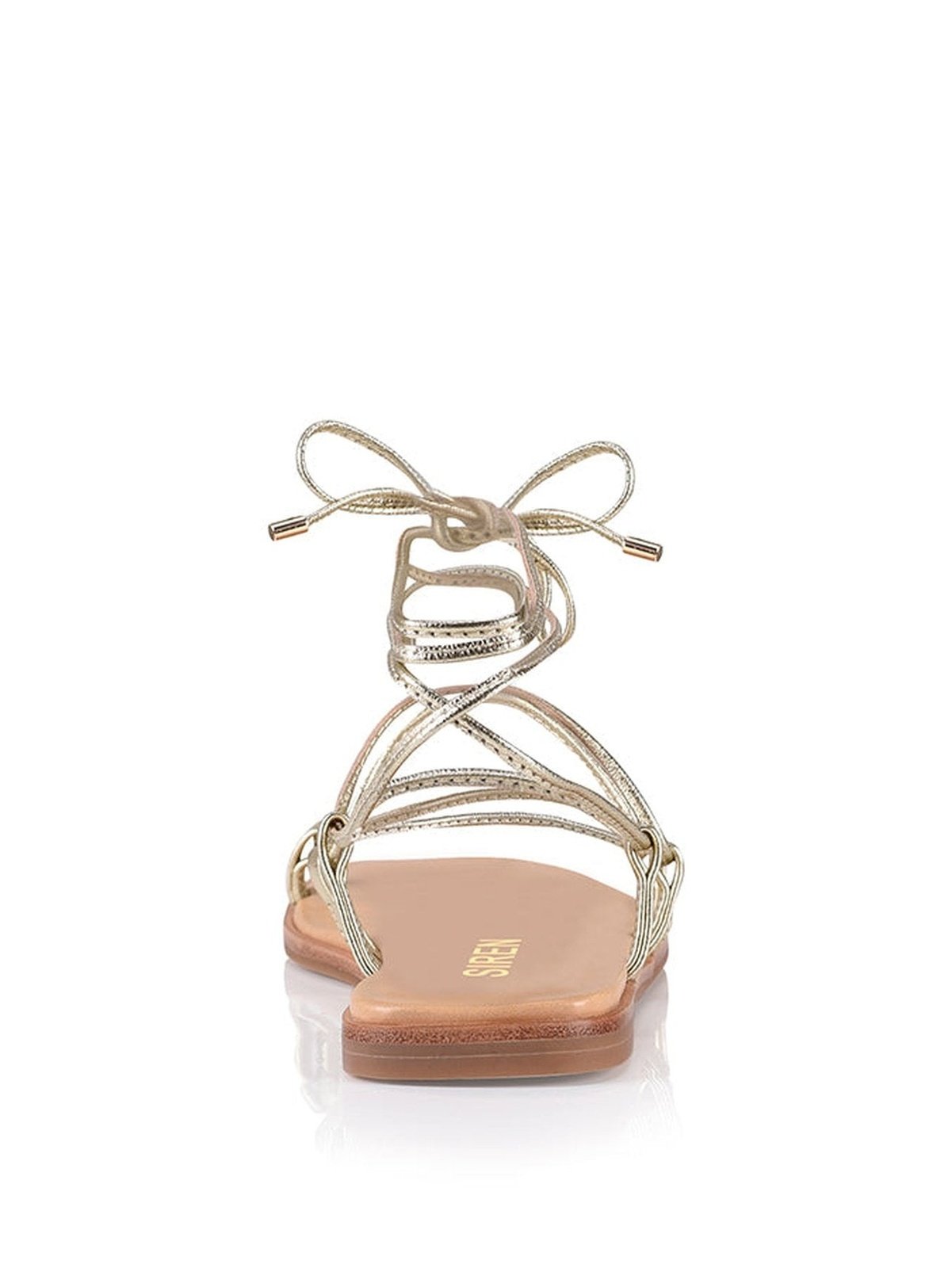 Sammie Tie Up Sandals - Soft Gold Leather