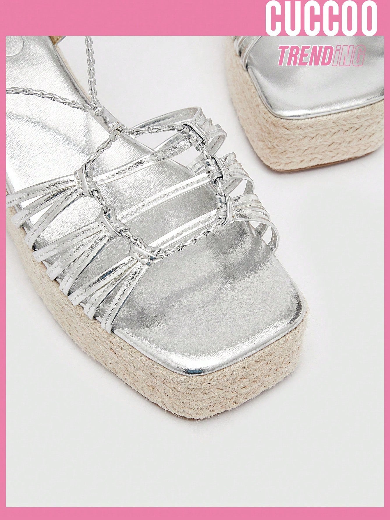 Silver Beach Wedge Heel Fashion Sandals