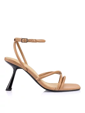 Spruce Heeled Sandals - Soft Tan Leather