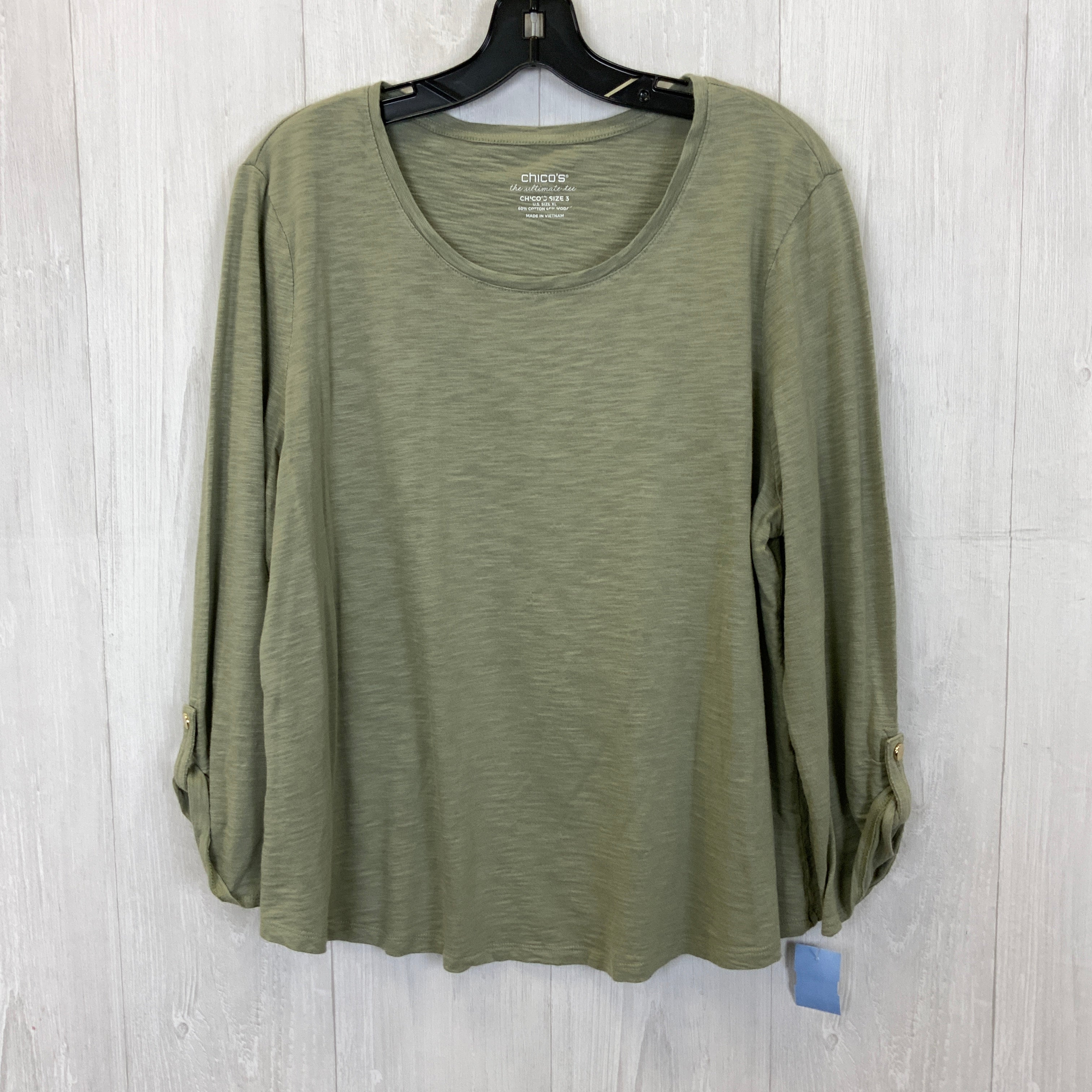 Top 3/4 Sleeve Basic By Chicos  Size: Xl