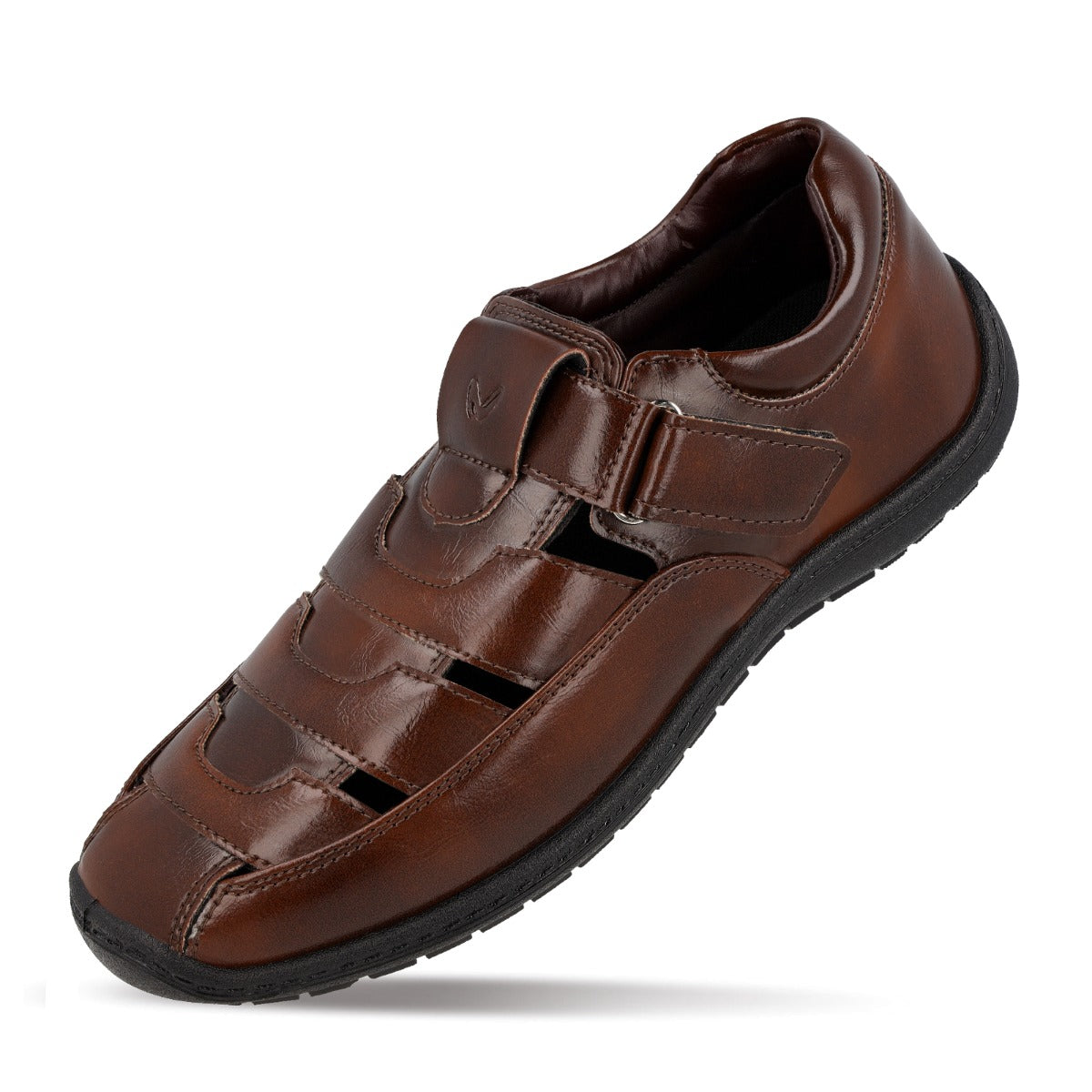 Walkaroo Xgo Gents Solid Roman Sandals  - WF6259 Brown