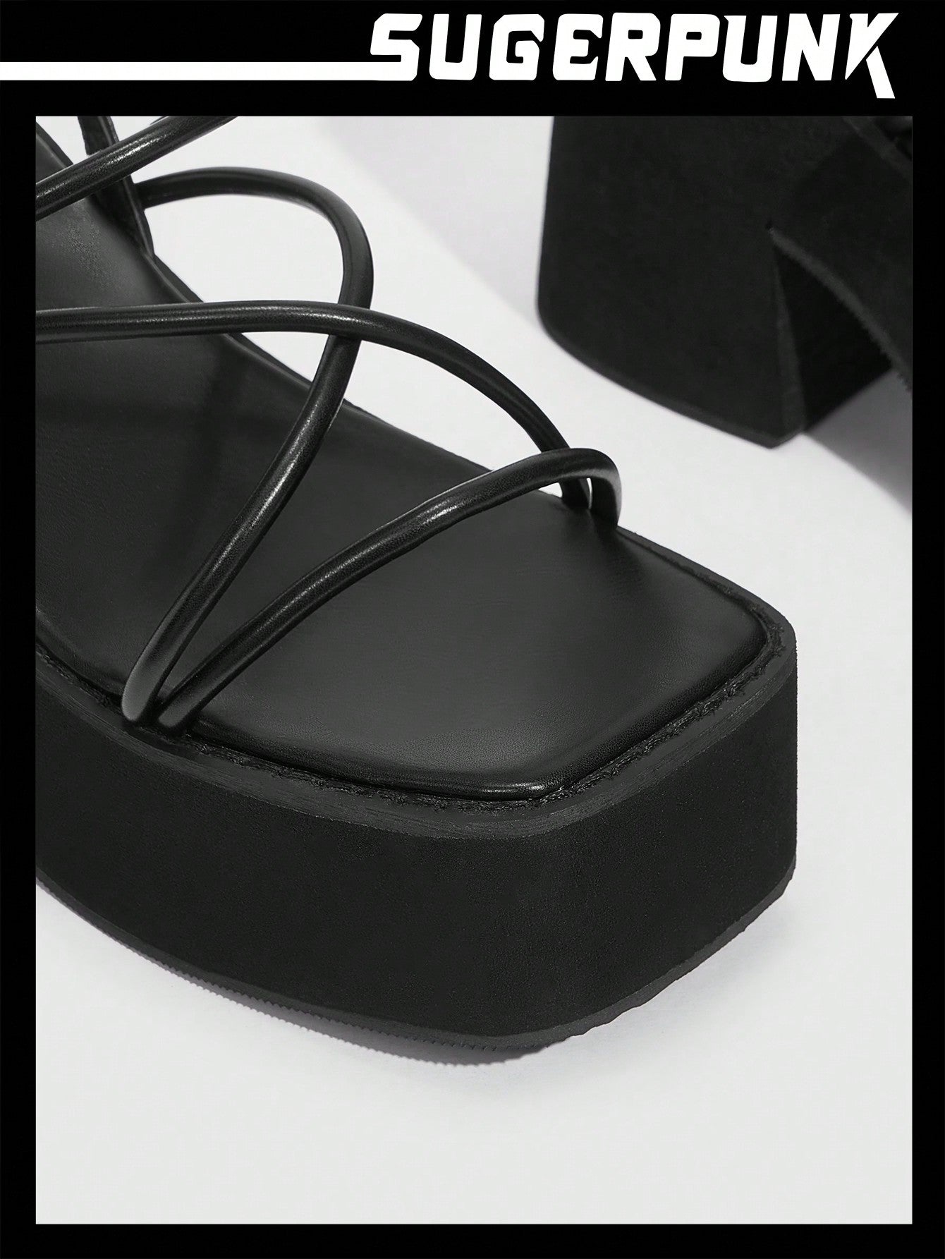 Woman Shoes Fashion Black Versatile Wedge Heel Platform Sandals For Spring And Summer