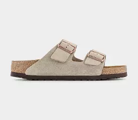 Womens Birkenstock Arizona Two Strap Suede Taupe